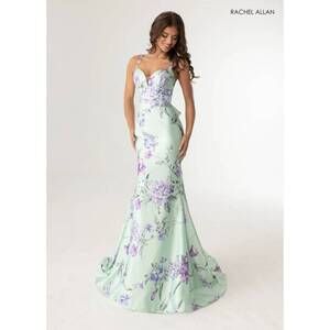 NEW RACHEL ALLAN women's prom dress in sage lilac pink